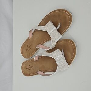 Kate Spade Icarda New York Powder White Nappa Flip Flops Sandal Size 10